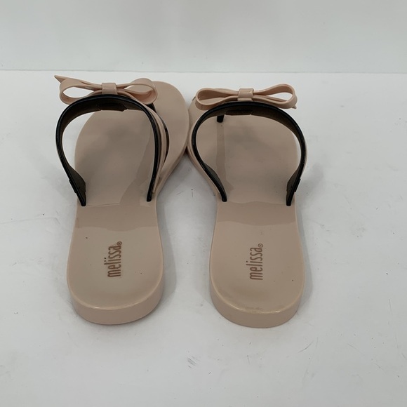 Melissa Garota slide thong sandal shoe pink black jelly thong flat sweet women 9 - Picture 6 of 7
